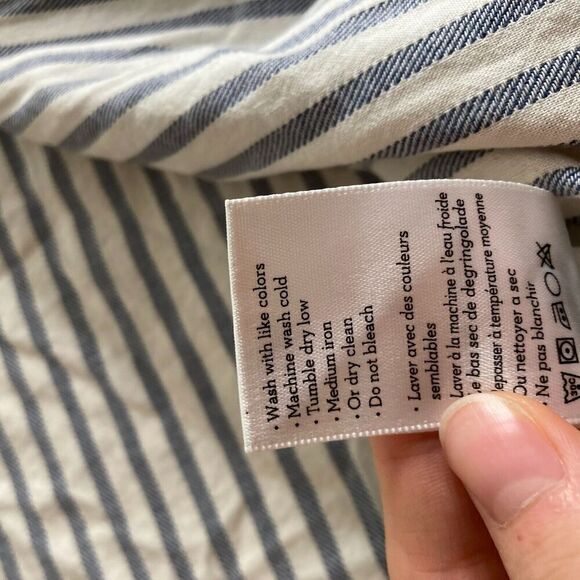 Paige Women's Striped Cotton Button-Up Top Size S Western Career Work Shirt‎ - Picture 6 of 13